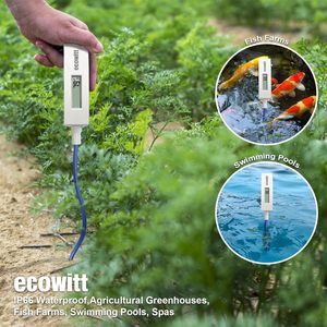 <span class=keywords><strong>ECOWITT</strong></span> WN34BD Affichage LCD Sonde de température Wi-Fi 915 MHz avec câble en silicone de 100 m pour piscine/étang/liquide/air/sol - Product Image 6