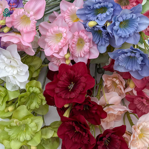 Fleurs d'orchidées artificielles en soie, multi-têtes, à tige unique, pour décoration de mariage, arrangement pour hall, arche, hôtel - Product Image 1
