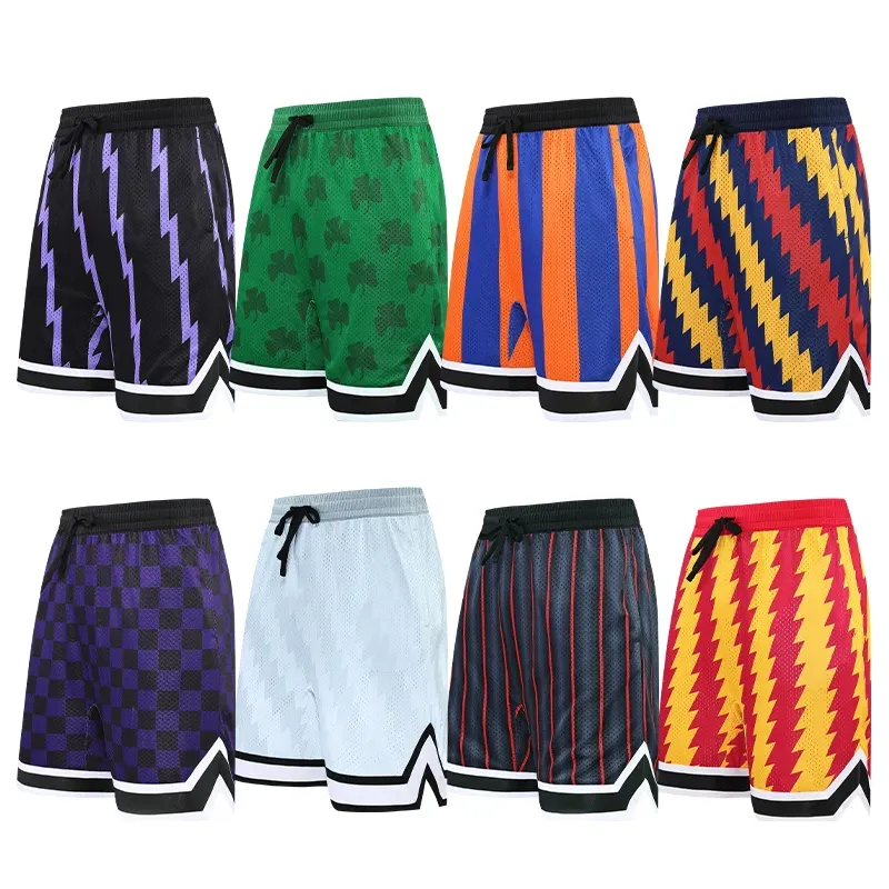 Pantaloncini da ginnastica sportivi traspiranti pantaloni da allenamento da uomo personalizzati pantaloncini da basket