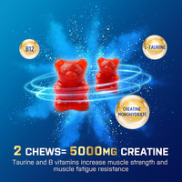 Gummies de créatine monohydrate aux baies mélangées Kangmao OEM ODM pour hommes et femmes, emballage en sachet de 5g, complément alimentaire pour la musculation et l'entraînement