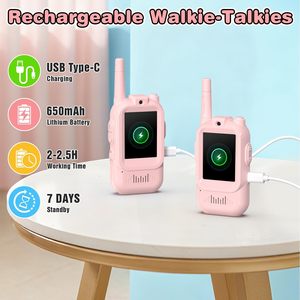 Walkie Talkie <span class=keywords><strong>para</strong></span> Niños con Cámara HD Recargable, Cambiador de Voz, Alcance de 300m, <span class=keywords><strong>Juegos</strong></span> Familiares, Senderismo, Juguete Metálico - Product Image 5