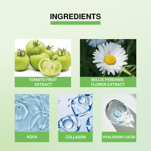 Sérum Visage Hydratant et Raffermissant à l'Acide Hyaluronique et Tomate Verte Effet Minimisation Instantanée des Pores Marque Blanche - Product Image 4