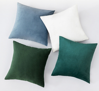 Housses de coussin carrées en velours à motif uni, 18x18 pouces, style luxe moderne et épuré, personnalisables, pour la maison et l'hôpital, vente en gros