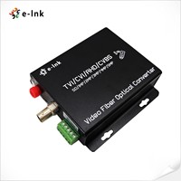 Convertidor de Video CCTV E-link 1 Canal 5MP HD-AHD/HD-CVI/HD-TVI/CVBS 4 en 1, Convertidor de Video a Fibra Óptica para Cámaras PTZ