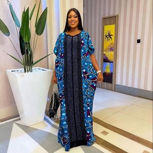 Nuovo Abito Donna Africano 2025 in Cotone Stampato con Fascia Grande Tie-Dye, Etnico, Ampio e Traspirante - Product Image 1