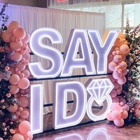 Lettres et chiffres géants en néon LED RVB pour une demande en mariage romantique, un mariage, une fête d'anniversaire, une décoration de fête