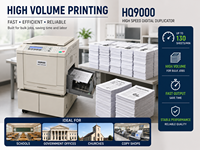 Duplicateur numérique A3 haute vitesse HQ9000 pour l'impression de pochoirs en grand volume pour les écoles et les bureaux