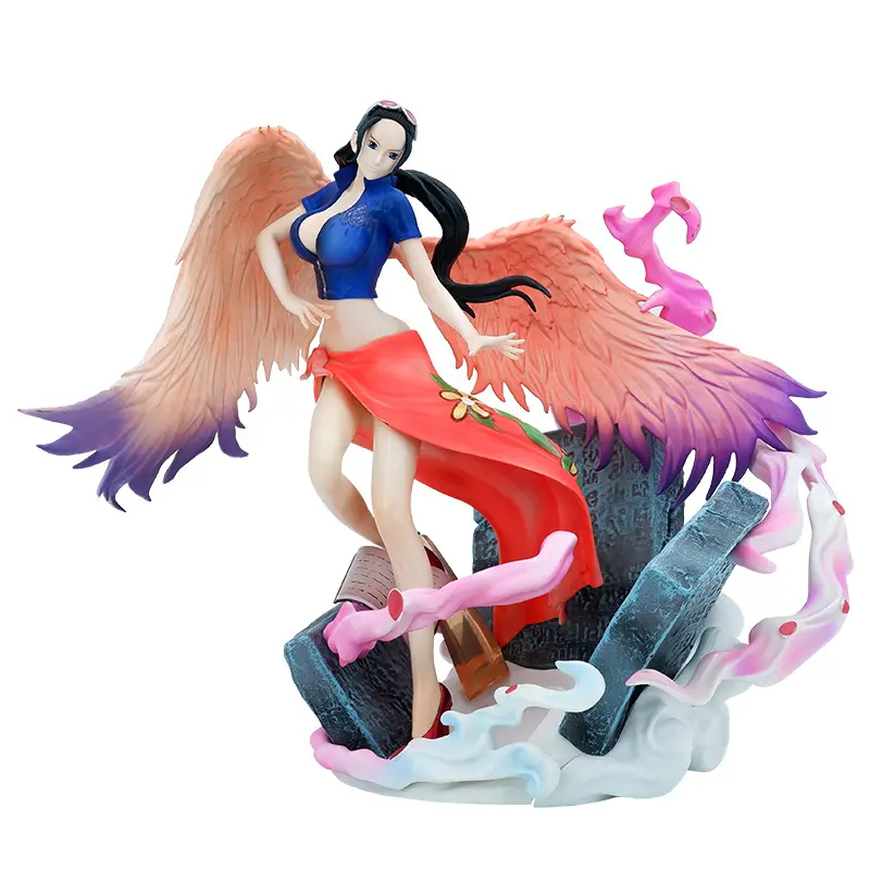 Large Size Height 27.5cm Luffy Nico Robin Character Wings Action Figure With Color Box