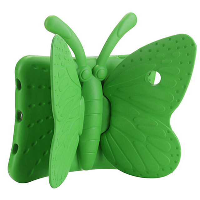 Coolsonic New Design Kids Wear-Resistant Butterfly Cartoon Stand Kickstand Tablet Case for iPad Air 13 M4 2026 EVA Rubber Cover