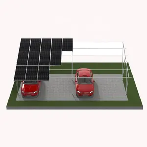 Sistema de instalação personalizado de suporte para estacionamentos de veículos comerciais em alumínio, estacionamento solar à prova d'água