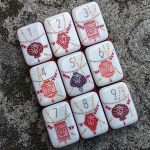 Custom Engraved Luxury Multi-color Creative Design Orange Acrylic Chinese 160 Mahjong Tiles <b>Entertainment</b> Home Hand Play Family - Product Image 1