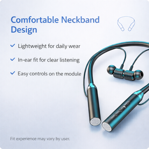 Neckband Wireless Earbuds Sports Bluetooth Headphones Lightweight In-Ear Stereo <strong>with</strong> <strong>Mic</strong> - Product Image 2