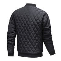 Classique coton rembourré diamant matelassé Bomber veste hommes nouveau automne hiver chaud tendance coupe-vent épais bouffant veste pour hommes