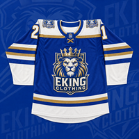 Maillot de hockey de qualité supérieure en tissu twill épais, personnalisé avec le nom de l'équipe du club, logo brodé, patchs brodés, maillot de hockey sur glace