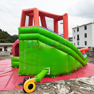 บ้านลมสำหรับเด็กเล่นกลางแจ้งในสวนหลังบ้าน พร้อมสระน้ำขนาดใหญ่และห่วงบาสเก็ตบอล - Product Image 4