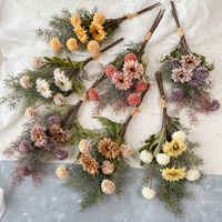 Buket Bunga Sutra Buatan Kecil Dandelion, Ikat Tangan, Dekorasi Pernikahan & Perlengkapan Fotografi Luar Ruangan, Bunga Simulasi Buatan Tangan