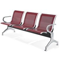 Chaises de zone d'attente d'aéroport de bureau public en acier de haute qualité chaises d'attente de réception banc 2/3/4 places à vendre