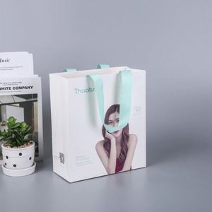 Custom Luxury Kraft Paper Gift Bag with Ribbon <b>Biodegradable</b> Small Business <b>Packaging</b> Personalized Logo Offset Printing - Product Image 3
