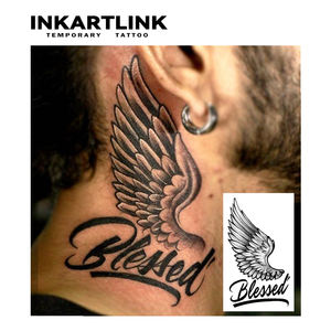 Tatouages temporaires en gros, <span class=keywords><strong>tatouage</strong></span> factice, 15 jours de tenue, imperméable, jus de fruits naturel, art corporel pour le cou, fourniture en vrac, autocollant - Product Image 2