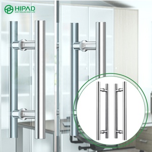 Acero inoxidable 201 304 316 Puerta corredera Ducha Manijas de puerta de vidrio Fábrica Personalizada Pulido Negro Oro Tiradores de tubo redondo - Product Image 1