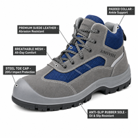 Chaussures de sécurité respirantes AIMVVSEC avec embout en acier anti-écrasement et semelle extérieure en PU antidérapante pour usine, construction et entrepôt