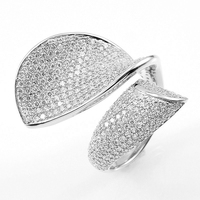 Bijoux en argent sterling 925 pour hommes, bague en diamant or rose 18k 5a, zircone cubique pour femmes, bague en argent 925 avec feuille arabe