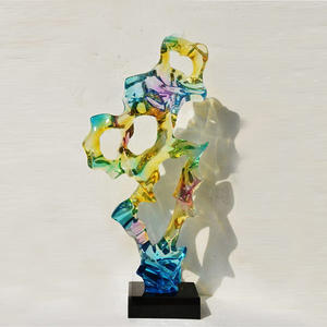 فن تصميم الثلج المصبوب على الطراز الحديث من راتنجات الإيبوكسي مع تشطيب مطلي بالكهرباء مصنوع يدويًا - Product Image 5