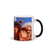 Tasse à café en céramique blanche de 11 oz avec logo personnalisé, tasse à changement de couleur, tasse magique à sublimation pour eau froide avec poignée ronde