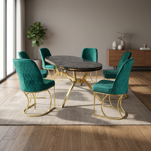 Juegos de Comedor Modernos y Convertibles de Lujo, Muebles Elegantes de Madera y Metal para el Hogar, Hoteles, Restaurantes, Villas y Espacios de Vivienda - Product Image 5
