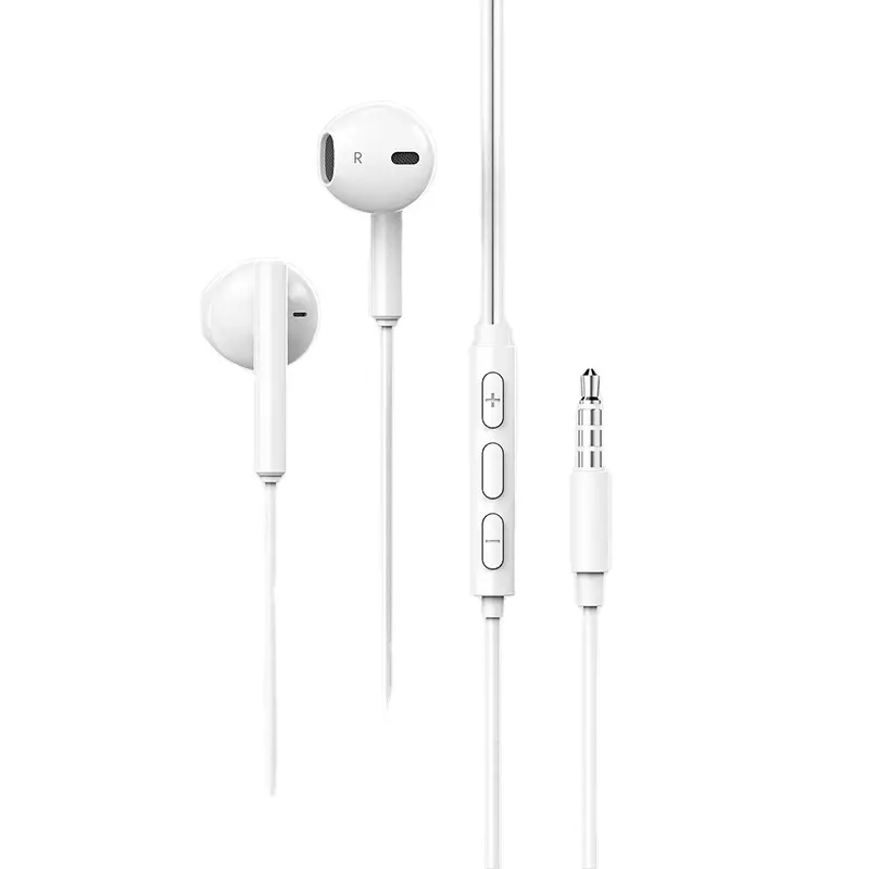 Earphone cheap headset wired earbuds bass stereo mental earphones with mic for music call