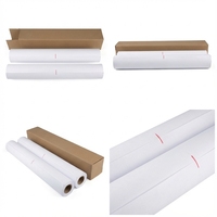 Rollo de Papel de Calco de 100g, Tamaño Personalizable, 24 Pulgadas 20 m, Tubo de 2 Pulgadas