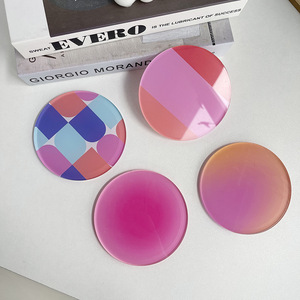 Usine <span class=keywords><strong>de</strong></span> haute qualité impression <span class=keywords><strong>de</strong></span> logo personnalisé pas cher créatif coloré luxe acrylique rond couleur sous-<span class=keywords><strong>verre</strong></span> <span class=keywords><strong>plexiglas</strong></span> sous-<span class=keywords><strong>verre</strong></span> - Product Image 2