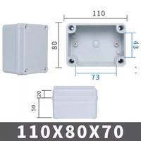 Boîtier de jonction électrique extérieur en ABS, indice de protection IP67, 110*80*70mm, montage mural, boîtiers d'instruments électroniques personnalisés, DIN