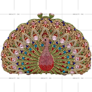 Vintage Peacock Clutch Bag for Women Elegant Crystal Bridal <b>Handbag</b> Sweet Chain for Girlfriend Wife Lover - Product Image 6