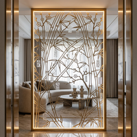 Paravent de séparation en acier inoxydable 304, panneau mural décoratif majestueux et impérial, design d'intérieur pour hall d'hôtel