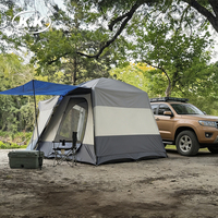 Tente de camping pour voiture Kawagebo Kamp (KK) - Tente de hayon arrière pour SUV personnalisée - Protection UV - Imperméable - Coupe-vent - Avec espace de rangement