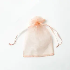 Diskon Pabrik Harga Murah 10*15 CM Tas Serut Organza Hadiah Perhiasan Tas Organza Warna-warni Kualitas Tinggi Tanpa Logo