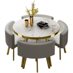 Table <span class=keywords><strong>et</strong></span> <span class=keywords><strong>chaises</strong></span> de salle à manger à texture premium, structure détachable, chaise de salle à manger minimaliste pour réunions d'affaires <span class=keywords><strong>et</strong></span> bureaux - Product Image 1