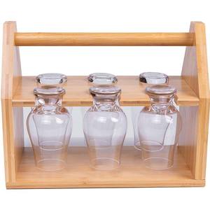 Porte-verre à whisky Rack Caddy en bambou Compatible <span class=keywords><strong>Glencairn</strong></span> Verres à whisky Verres à whisky en cristal, Verres à bourbon - Product Image 2