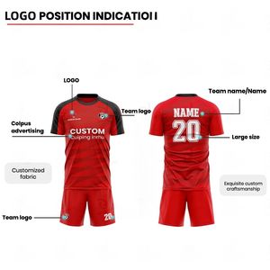 Conjunto de Camiseta de Fútbol Transpirable Sublimada Personalizada y Camiseta de Fútbol de Alta Calidad, Disponible en Todos los Estilos - Product Image 4