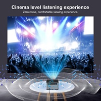 Mini projecteur LED intelligent portable DVB-T2 Android 9.0 4K avec logo personnalisé, correction automatique de la distorsion trapézoïdale, WiFi, mise en miroir du téléphone, cinéma en plein air