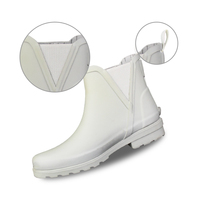 Bottes de pluie courtes en caoutchouc personnalisées, imperméables, style Chelsea, pour femmes, avec bande élastique, antidérapantes, toutes saisons