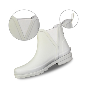 Scarpe da pioggia corte personalizzate in gomma alla caviglia <span class=keywords><strong>con</strong></span> stivali Chelsea impermeabili da donna <span class=keywords><strong>con</strong></span> <span class=keywords><strong>elastico</strong></span> Anti-scivolo per tutte le stagioni - Product Image 3