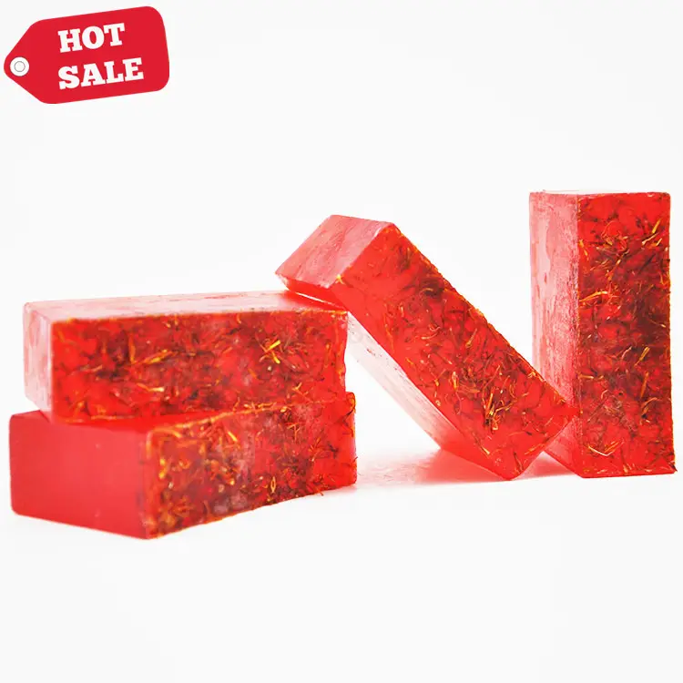 Фирменное глицериновое органическое мыло против морщин, красное травяное шафрановое мыло ручной работы