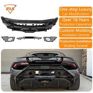 Accesorios para Automóviles, Parachoques Trasero Estilo <span class=keywords><strong>T</strong></span> de Fibra de Carbono Seca para Lamborghini Huracán LP610 2014-2019, Parachoques Traseros para Automóviles, Autopartes - Product Image 6