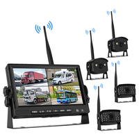 7 pouces Ahd 1080p Sans Fil 1-4 Canal Split Dvr Écran 24v Bus Remorque Suv Camion De Voiture Sans Fil Numérique Affichage Caméra Kit