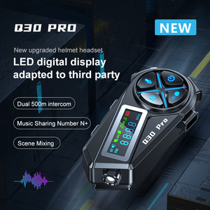 Interfono Impermeabile Q30 PRO per Moto, Intercomunicatore Wireless per Casco con Radio FM e Display LCD - Product Image 6