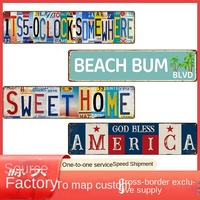 Letrero Decorativo de Pared con Logotipo en Inglés, Impresión Digital en Aluminio Antiguo, Resistente al Agua, Placa Metálica Decorativa