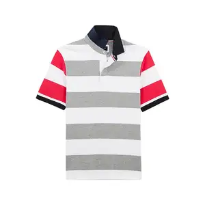Рубашка-поло мужская однотонная, деловая с коротким рукавом, с этикетками и узорами, оптовая продажа
