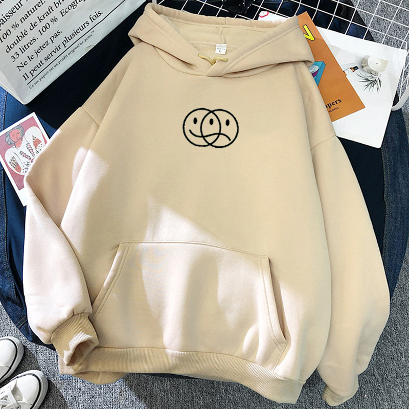 PDEP wholesale china candy smiley pattern hooded pullover long sleeve casual sportswear for women plus size women's hoodies